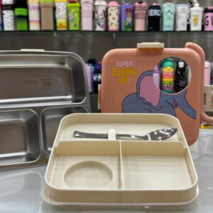 Elephant Character Lunchbox with Compartment Tray