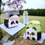 Trendy Kiids Niu Niu Cute 3D Panda Design Back Pack For Kindergarten Kids (Grey) 11Inch